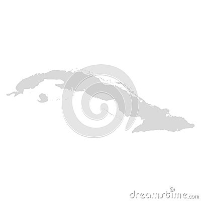 Cuba vector map. Bahamas caribbean area cuba island havana city map Vector Illustration