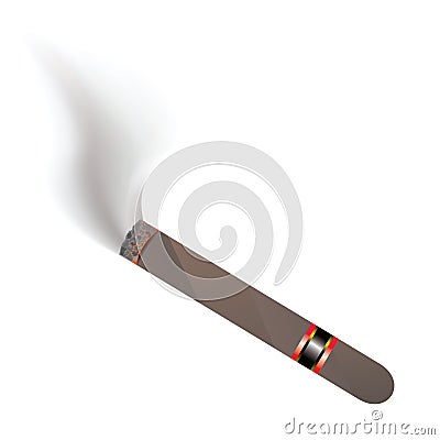 Cuban cigar Vector Illustration