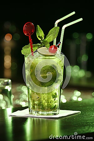 Cuban cocktail Mojito Stock Photo