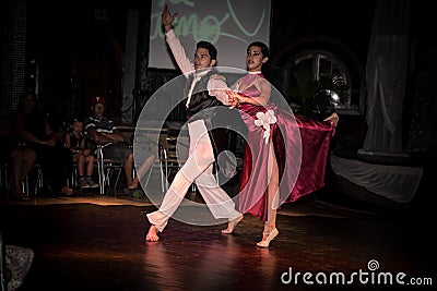Cuban dancers perform their art Editorial Stock Photo