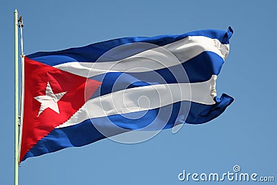 Cuban Flag Stock Photo