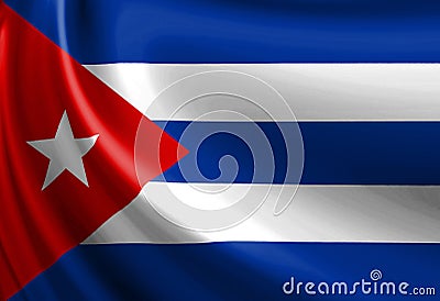 Cuban flag Stock Photo