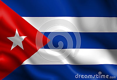 Cuban flag Stock Photo