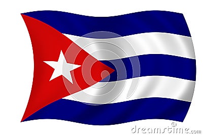 Cuban flag Stock Photo