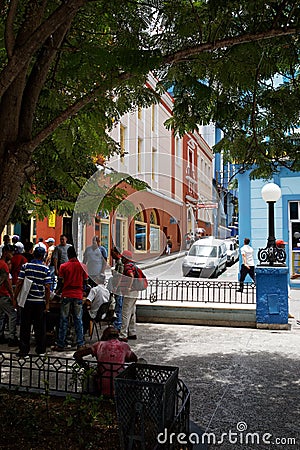 Cuban mens playing Chess in the park in Santiago de Cuba Editorial Stock Photo