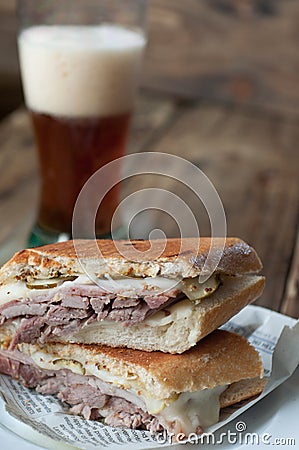Cuban Sandwich Stock Photo