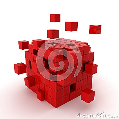 Cube chaos Stock Photo