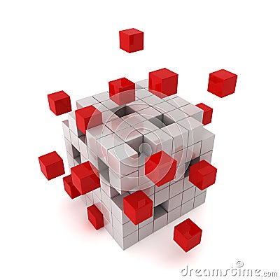 Cube chaos Stock Photo