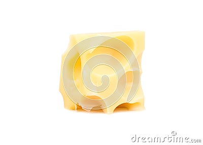 Cube of cheese Stock Photo