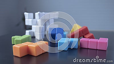 Cube constructor, multi-colored for brain development Editorial Stock Photo