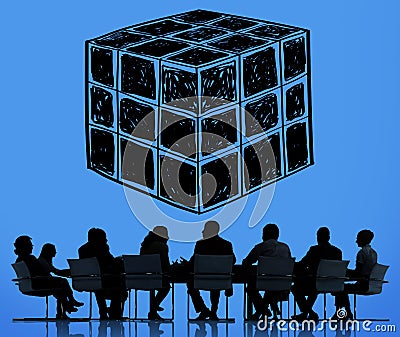 Cube Dice Dimension Logic Mind Thinking Concept Stock Photo