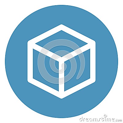 Cube, edge bold vector icon which can be easily modified or edited Vector Illustration