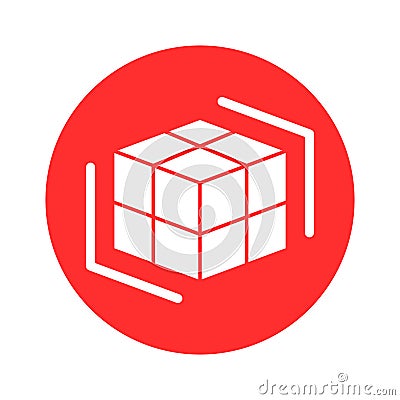 Cube glyph background icon which can easily modify or edit Vector Illustration