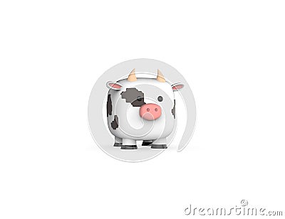 Cube Cow 3D render model Stock Photo