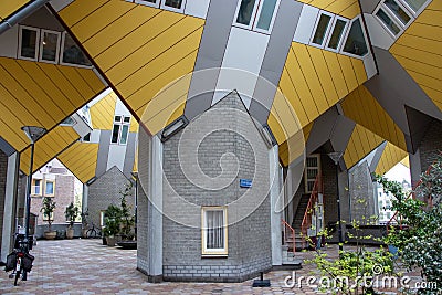 Cube houses of Rotterdam, Netherlands Editorial Stock Photo