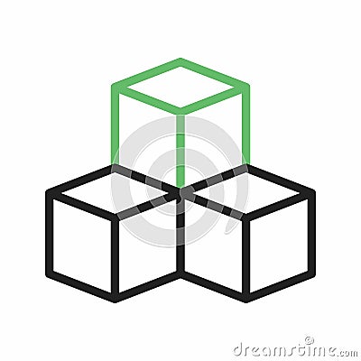 Cube icon vector image. Vector Illustration