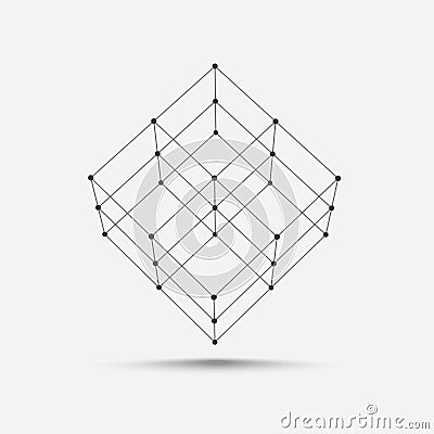 Cube icon vector Vector Illustration