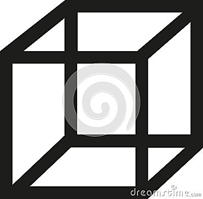 Cube outline Stock Photo