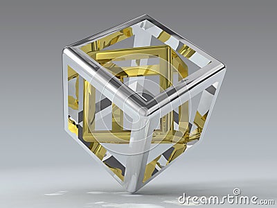 Cube paradox Stock Photo