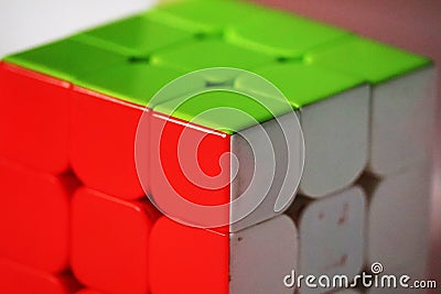 Cube taken shot with background blurred Editorial Stock Photo