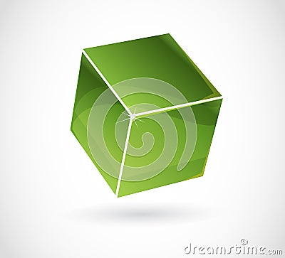 Cube vector with 3d effect Stock Photo