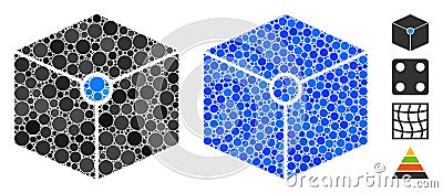 Cube Vertex Composition Icon of Circles Stock Photo
