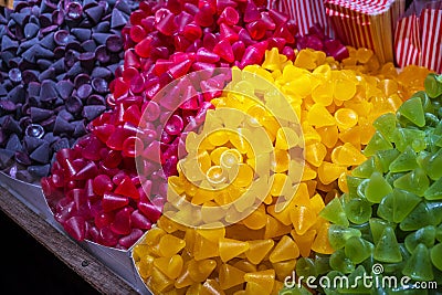 A cuberdon, a cone shaped Belgian famous candy Stock Photo