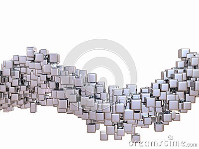 Cubes. Abstract digital cube background. 3d Stock Photo