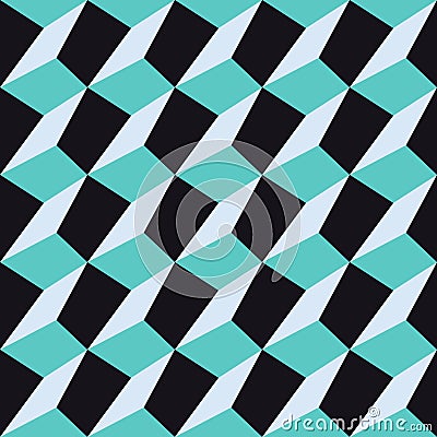 Cubes 3d seamless pattern. A pattern of irregular cubes. Vector Illustration