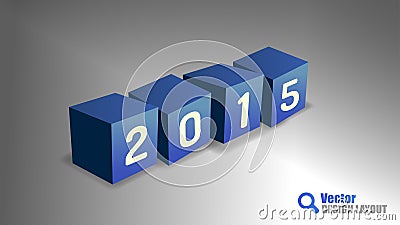 2015 Cubes Vector Illustration