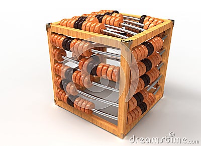 The cubic abacus Stock Photo