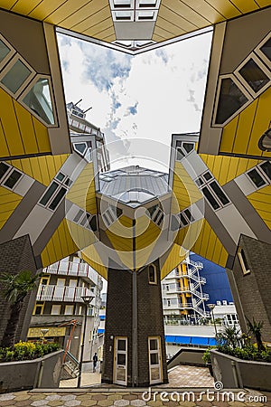 Cubic houses at Rotterdam Editorial Stock Photo