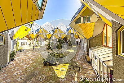 Cubic houses at Rotterdam Editorial Stock Photo