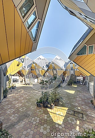Cubic houses at Rotterdam Editorial Stock Photo