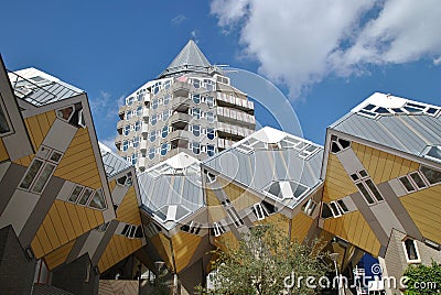 The Cubic Houses of Rotterdam 5 Editorial Stock Photo