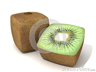 Cubic kiwi Stock Photo