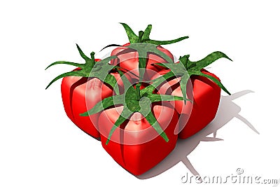 Cubic tomato pack Stock Photo