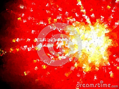 Cubism abstract red geometric background Stock Photo