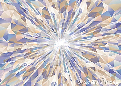 Cubism background radiation Cool navy blue and beige Vector Illustration