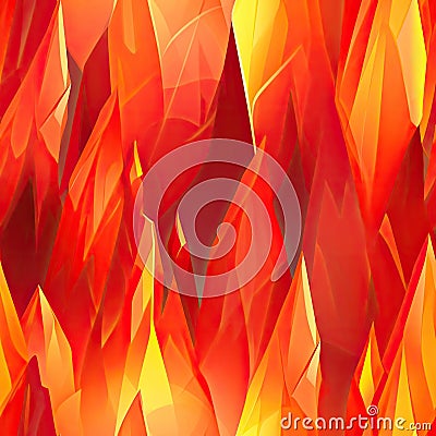 Cubist-inspired abstract vector illustrations of fiery backgrounds (tiled) Cartoon Illustration