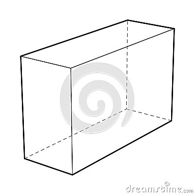 Cuboid Stereometric Shape Composition Vector Illustration