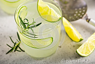 Cucumber gin gimlet Stock Photo