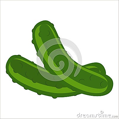 Cucumber. Graphic drawing. Vector Illustration