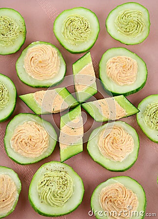 Cucumber Rounds Stock Photo