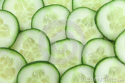 Cucumber slices background Stock Photo