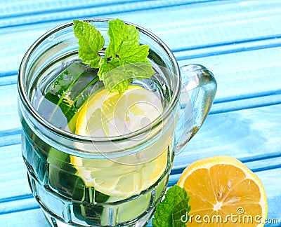 Cucumber water Stock Photo