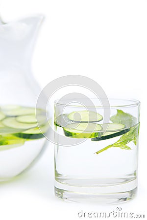 Cucumber water Stock Photo