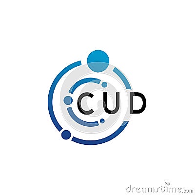 CUD letter logo design on white background. CUD creative initials letter logo concept. CUD letter design Vector Illustration