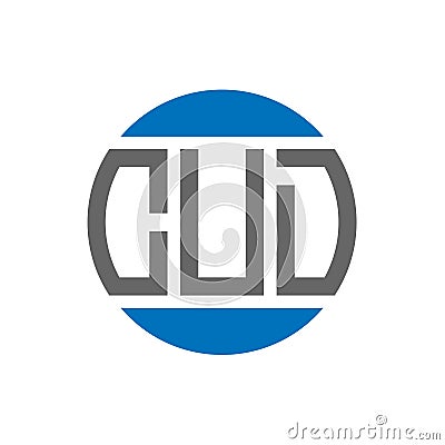 CUD letter logo design on white background. CUD creative initials circle logo concept. Vector Illustration