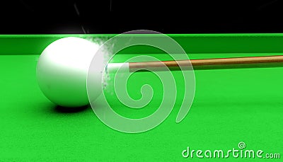 Cue ball impact Stock Photo